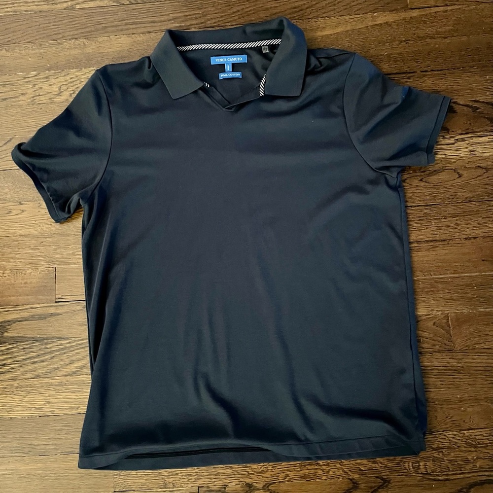 Vince Camuno Pima Cotton Shirt  Navy - Size L